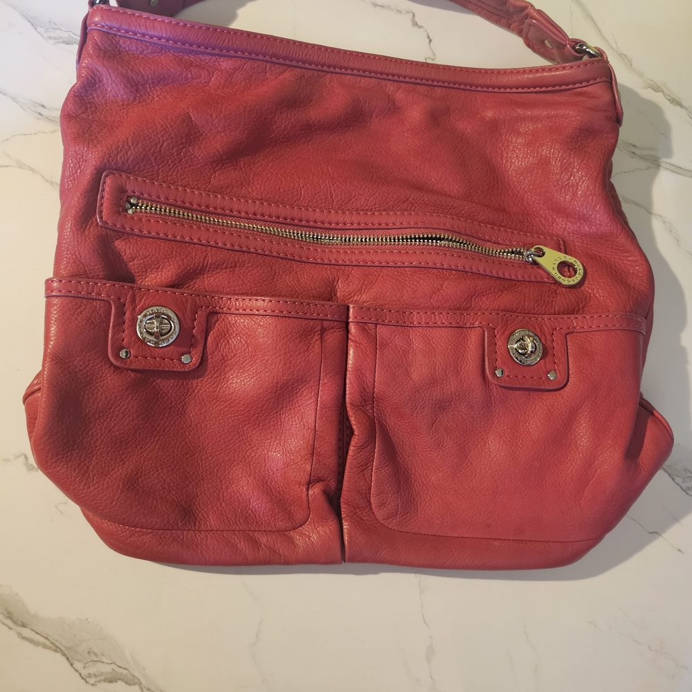 Marc By Marc Jacobs Coral Leather Shoulder Bag